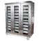 Harloff 3 Column Stainless Medical Storage Cabinet with Double Wide Open Right Column, Glass Doors, Key Lock MSSM83-00GK - alternate 1